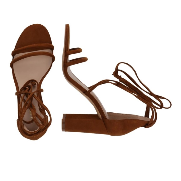 ALDO NYDERIA brown suede block heel sandal - Picture 5 of 9